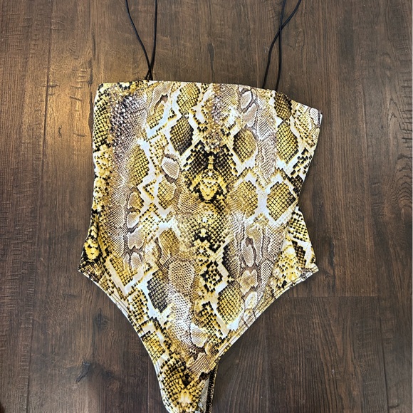Wild Honey Tops - Wild Honey Snakeskin Bodysuit